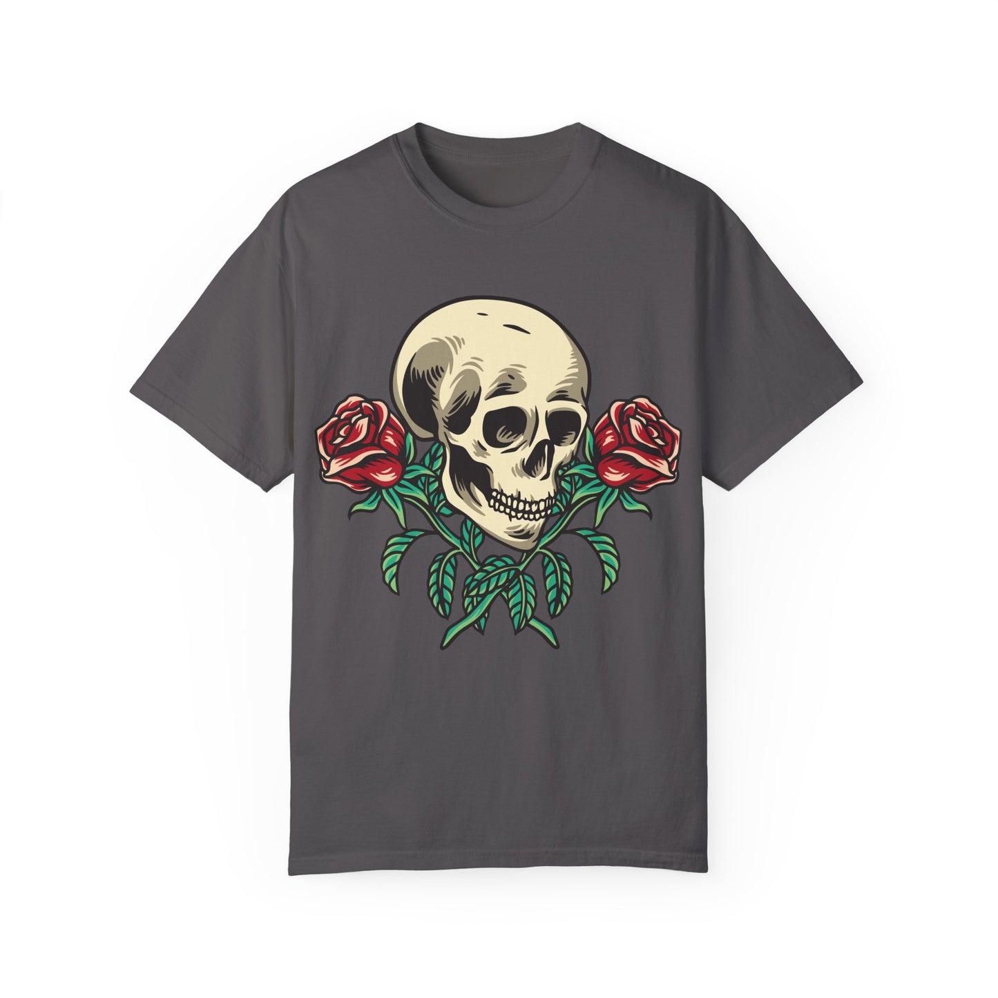 Skull and Roses - Unisex Garment-Dyed T-shirt