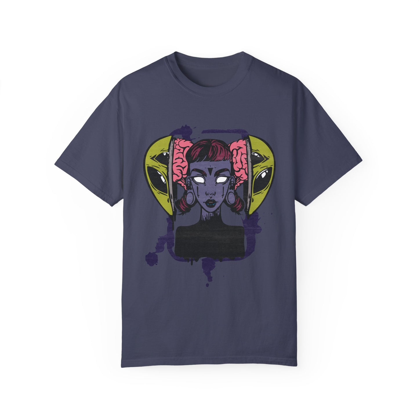 Alien Girl-Inspired Unisex Garment-Dyed T-Shirt