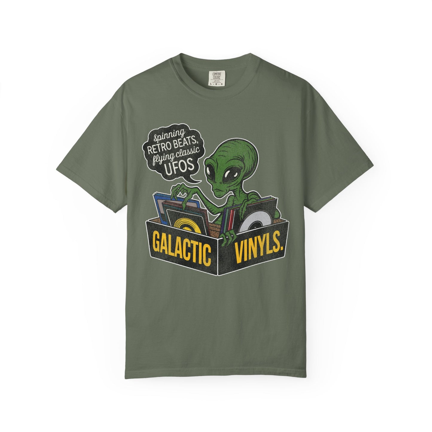 Galactic Vinyls Unisex T-shirt - Retro Alien Music Tee