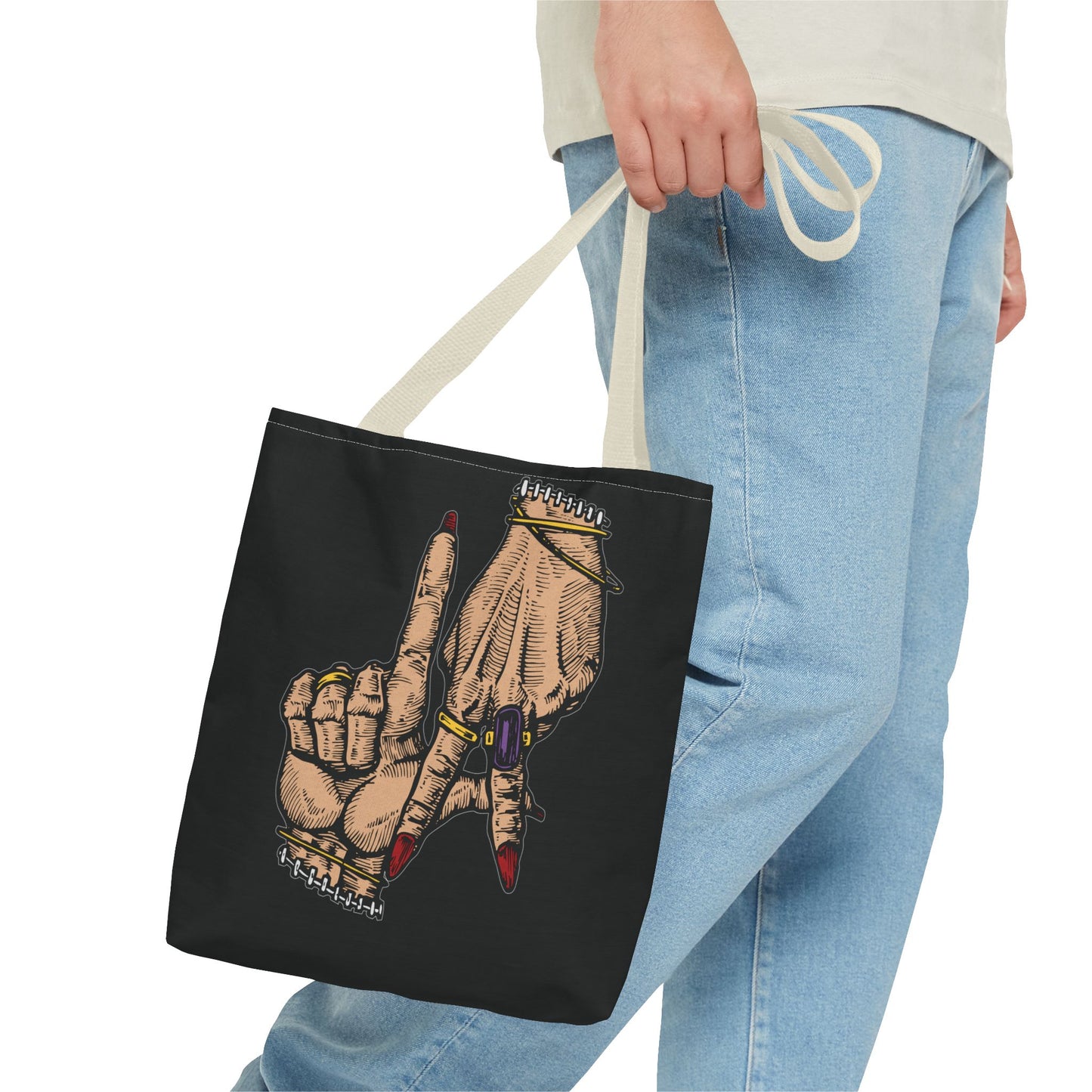 Stylish LA Hands Tote Bag - Chic and Unique for Everyday Use