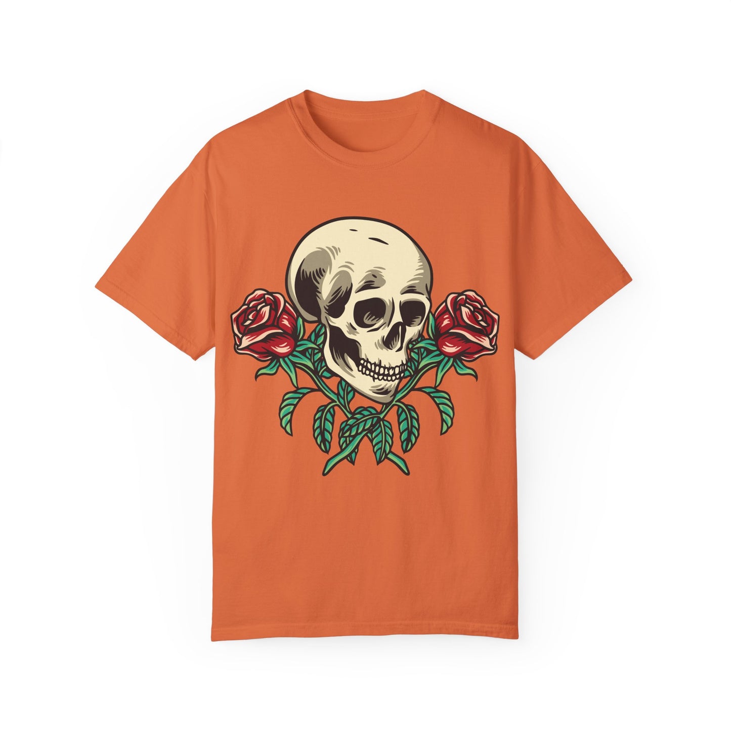 Skull and Roses - Unisex Garment-Dyed T-shirt