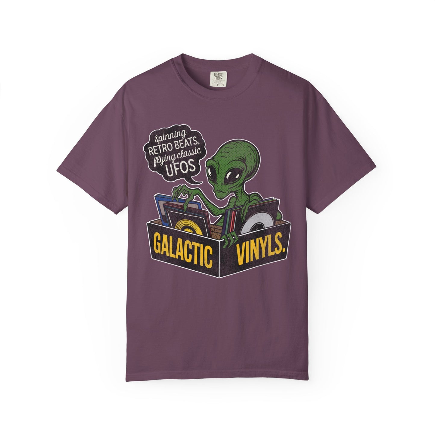 Galactic Vinyls Unisex T-shirt - Retro Alien Music Tee