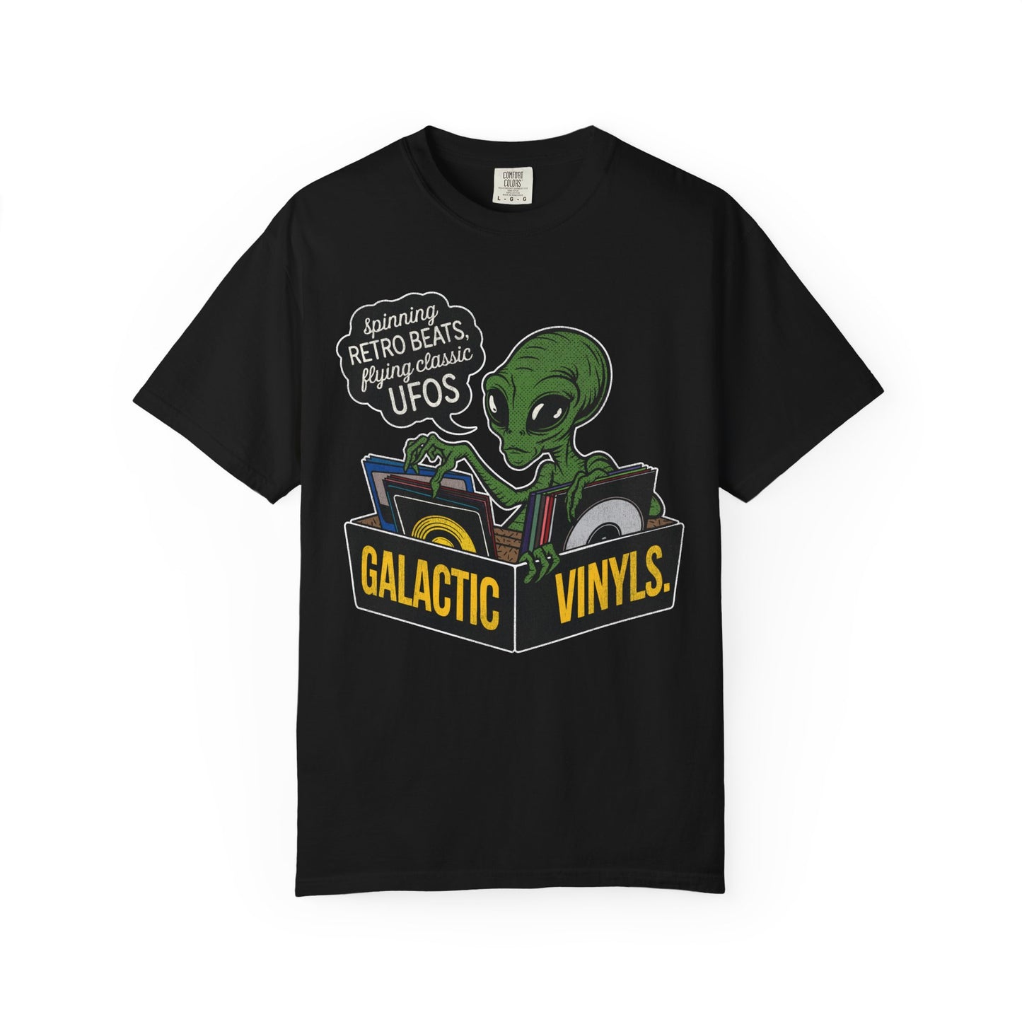 Galactic Vinyls Unisex T-shirt - Retro Alien Music Tee