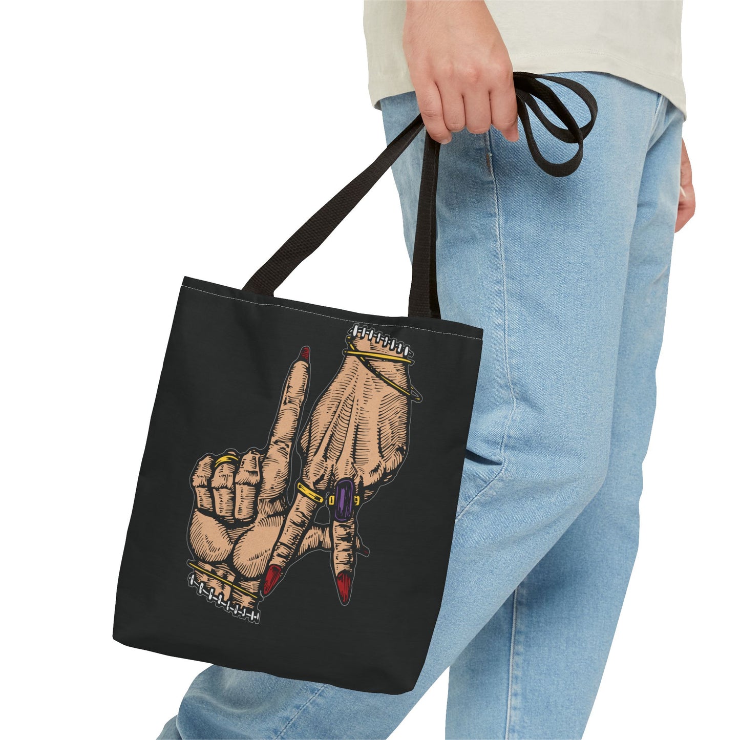 Stylish LA Hands Tote Bag - Chic and Unique for Everyday Use