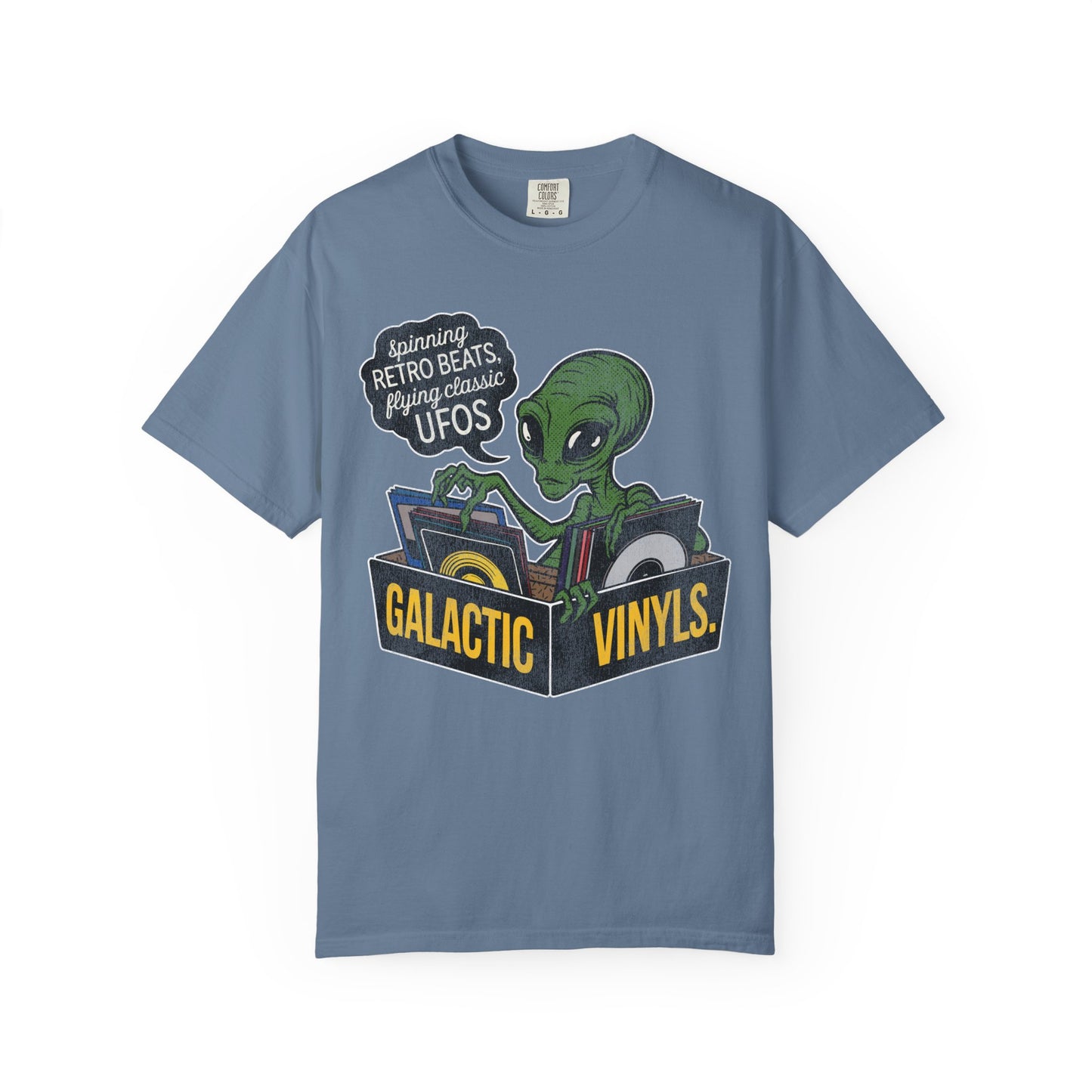 Galactic Vinyls Unisex T-shirt - Retro Alien Music Tee