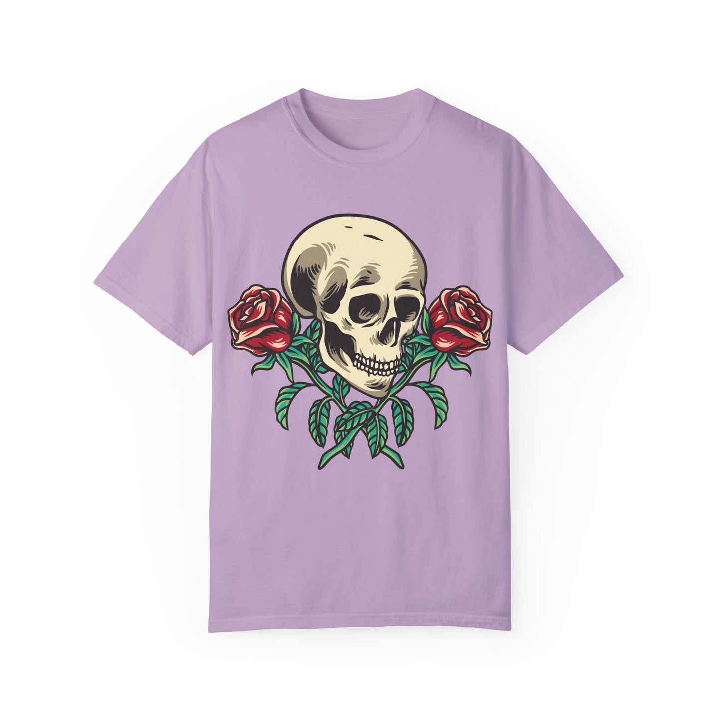 Skull and Roses - Unisex Garment-Dyed T-shirt
