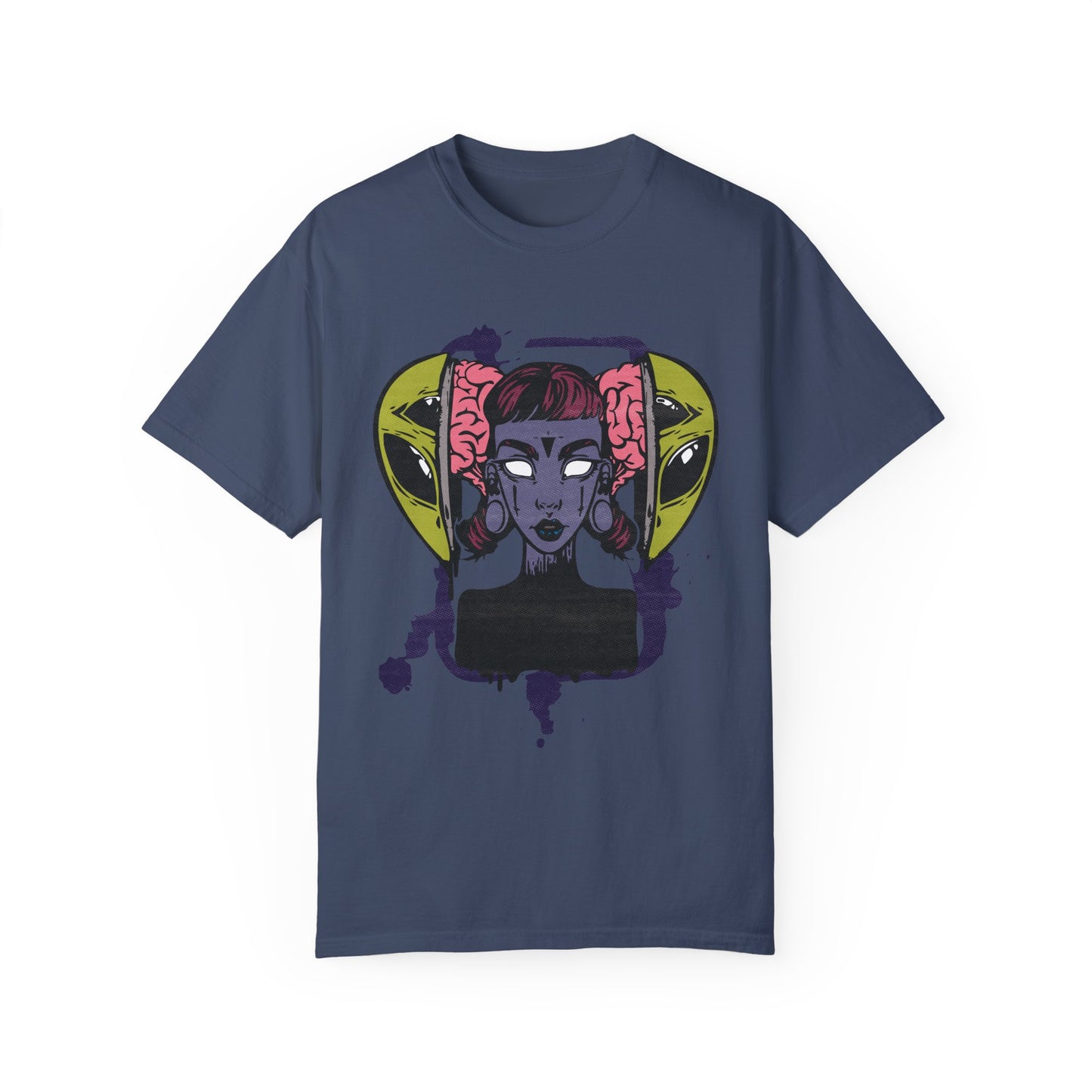 Alien Girl-Inspired Unisex Garment-Dyed T-Shirt