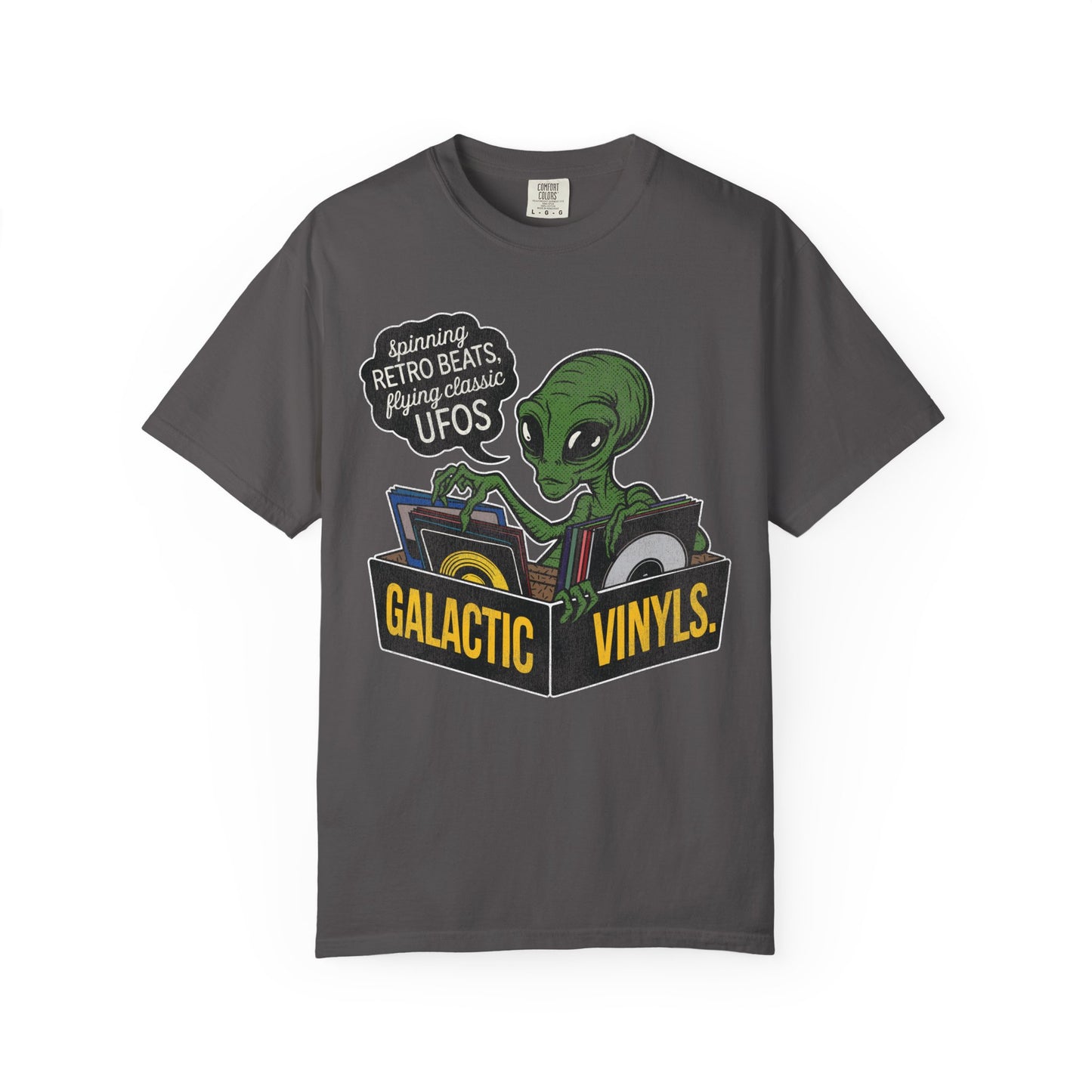 Galactic Vinyls Unisex T-shirt - Retro Alien Music Tee