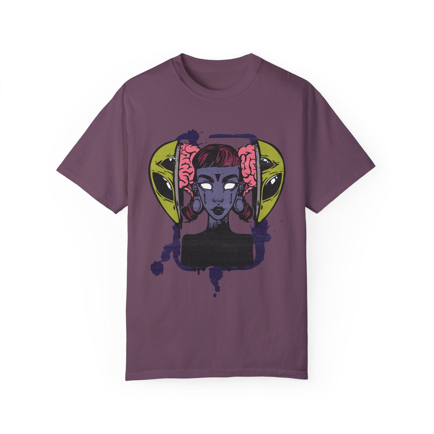 Alien Girl-Inspired Unisex Garment-Dyed T-Shirt