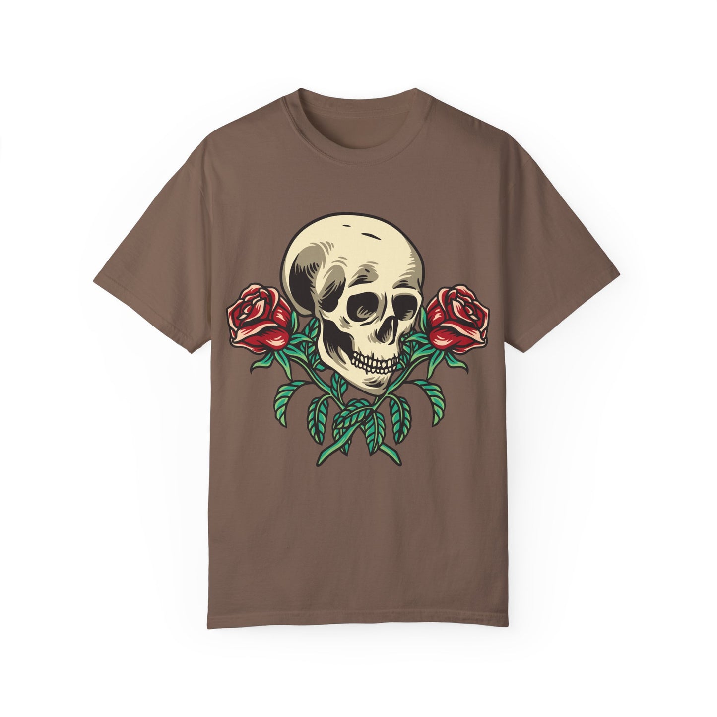 Skull and Roses - Unisex Garment-Dyed T-shirt