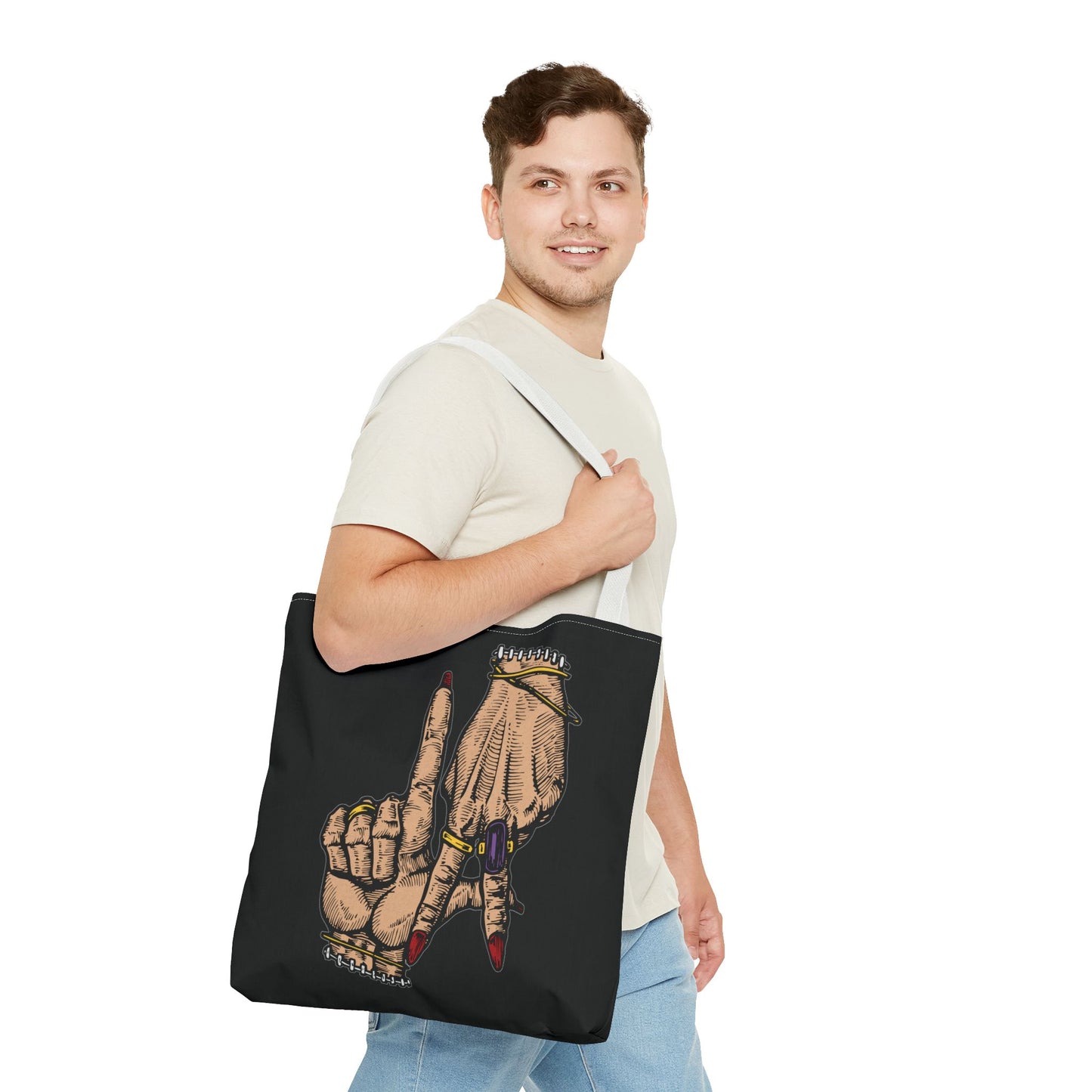 Stylish LA Hands Tote Bag - Chic and Unique for Everyday Use