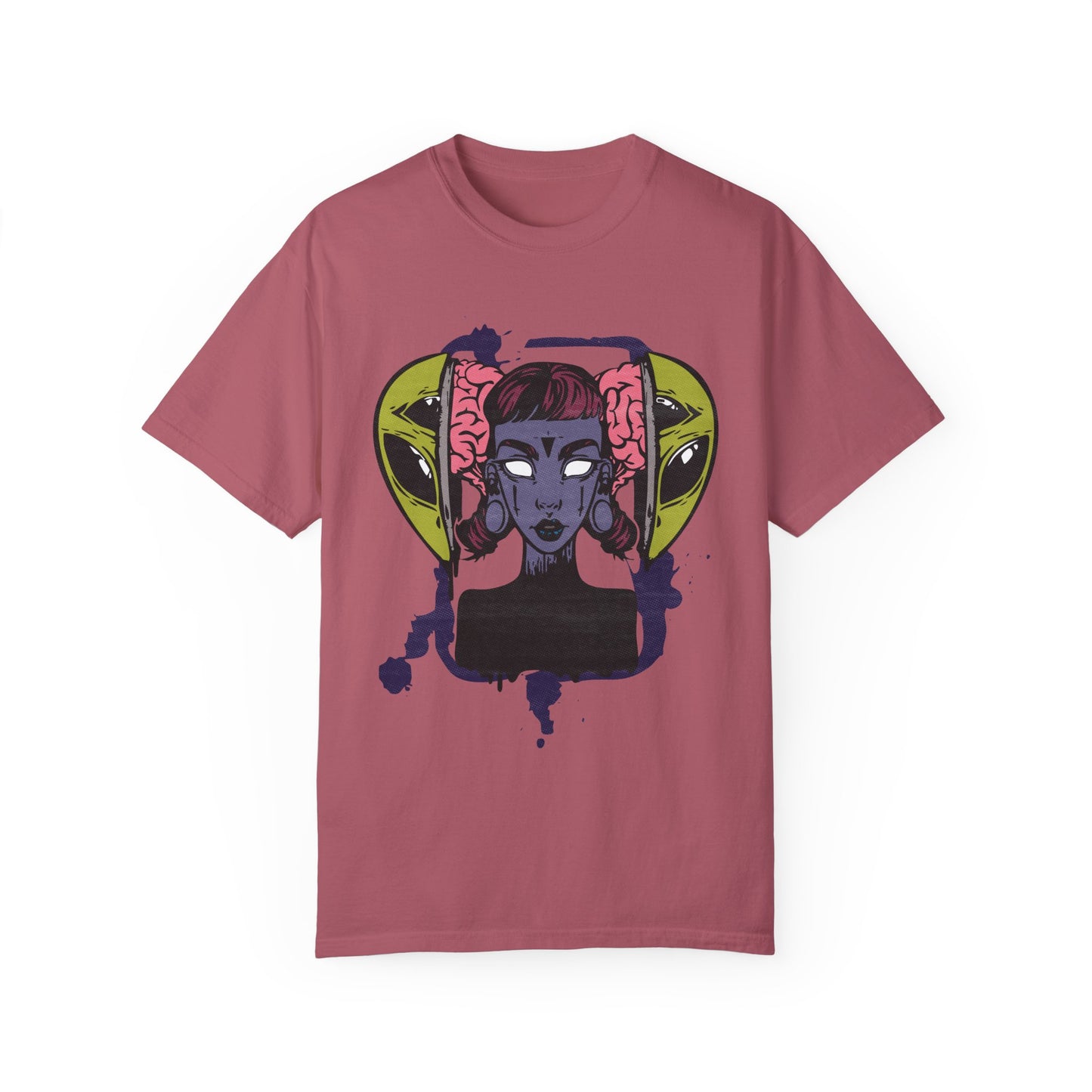 Alien Girl-Inspired Unisex Garment-Dyed T-Shirt