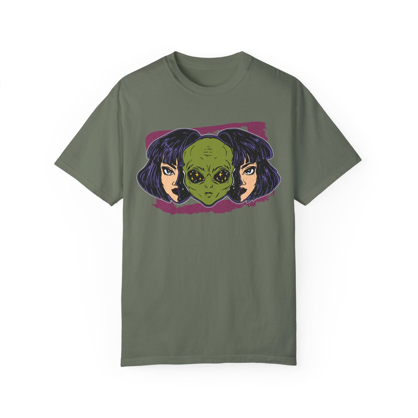 Alien-Inspired Unisex Garment-Dyed T-Shirt