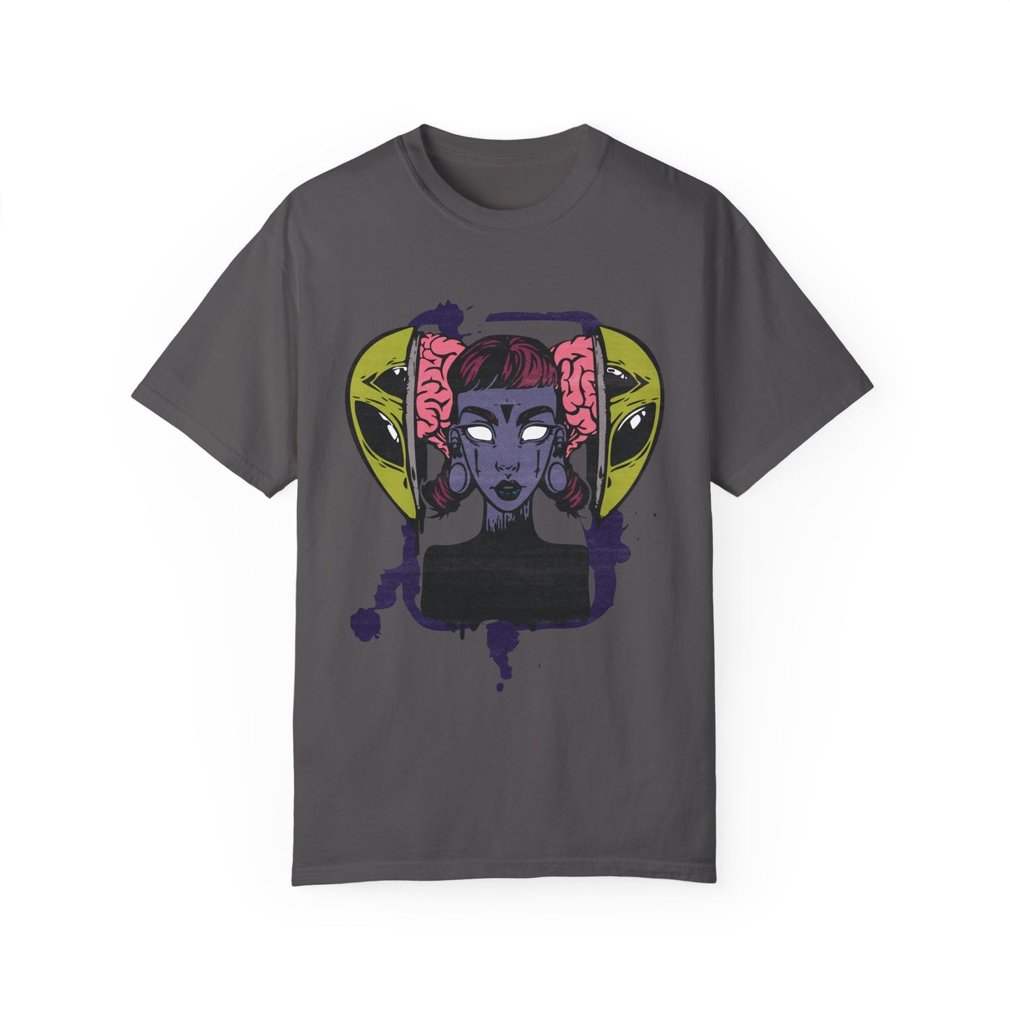Alien Girl-Inspired Unisex Garment-Dyed T-Shirt