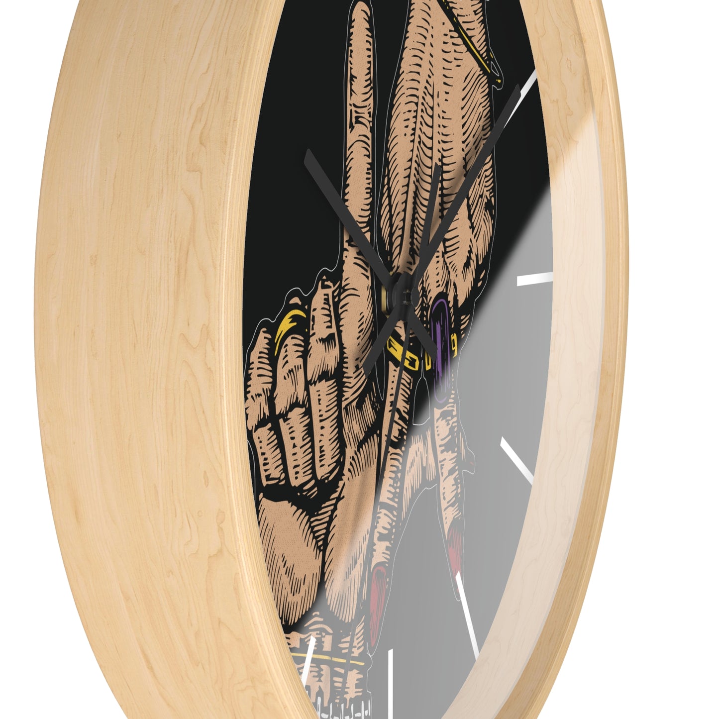 Artistic Wall Clock with LA Hands Design - Unique Home Decor