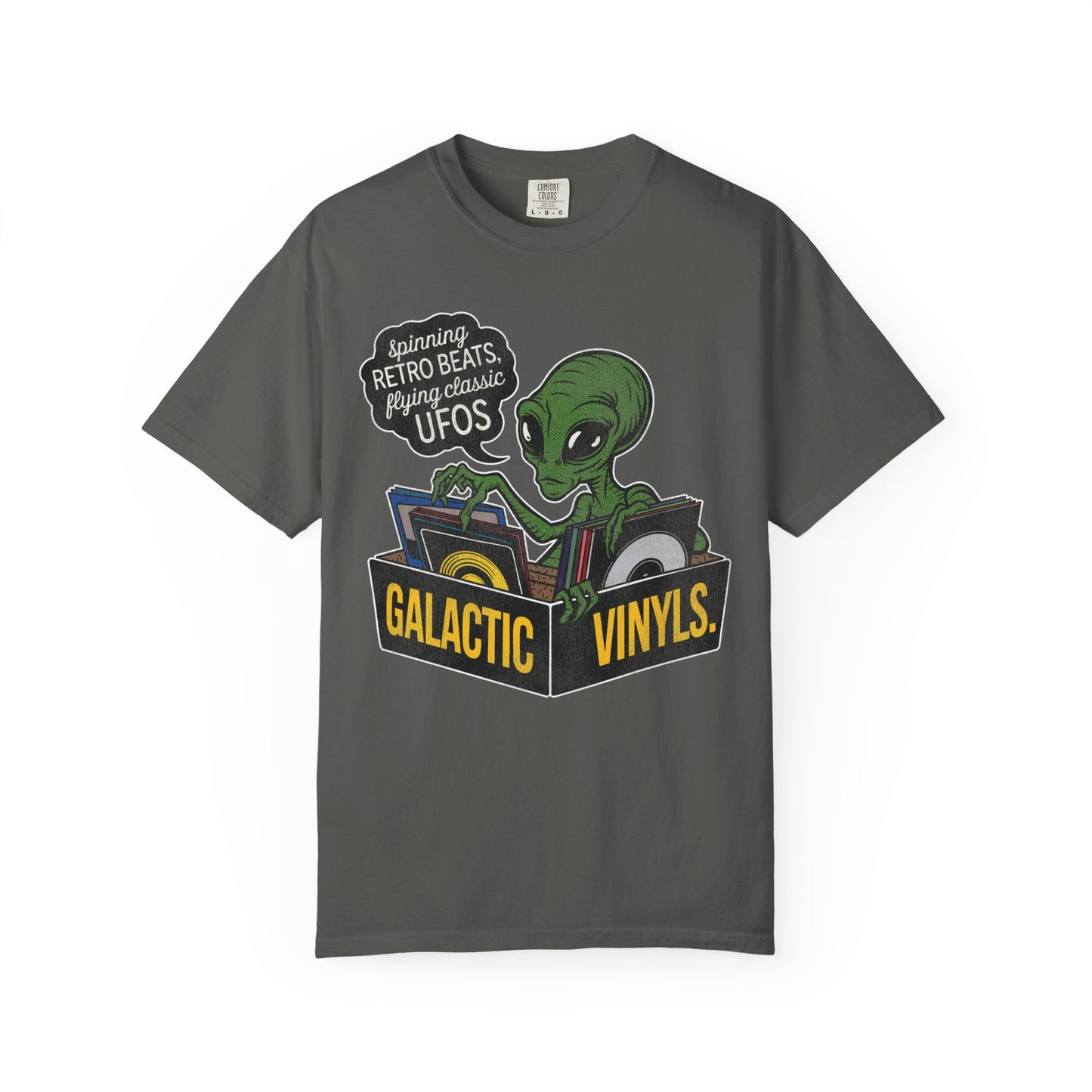 Galactic Vinyls Unisex T-shirt - Retro Alien Music Tee