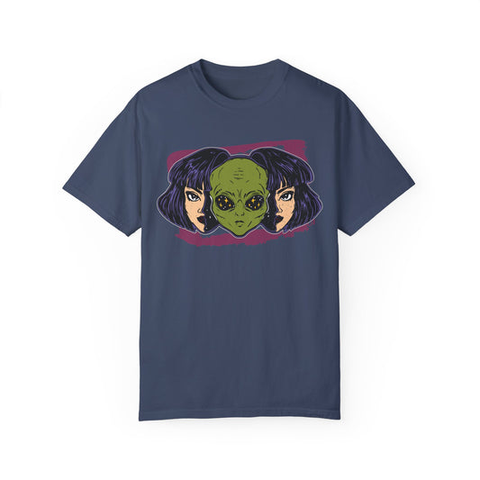 Alien-Inspired Unisex Garment-Dyed T-Shirt